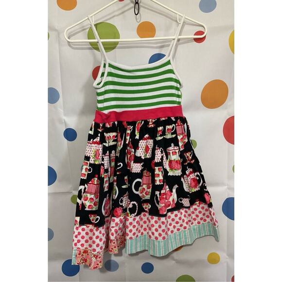 K Pea Girls Sundress Size 10 Multi Color 🌿🍓 - Picture 4 of 16